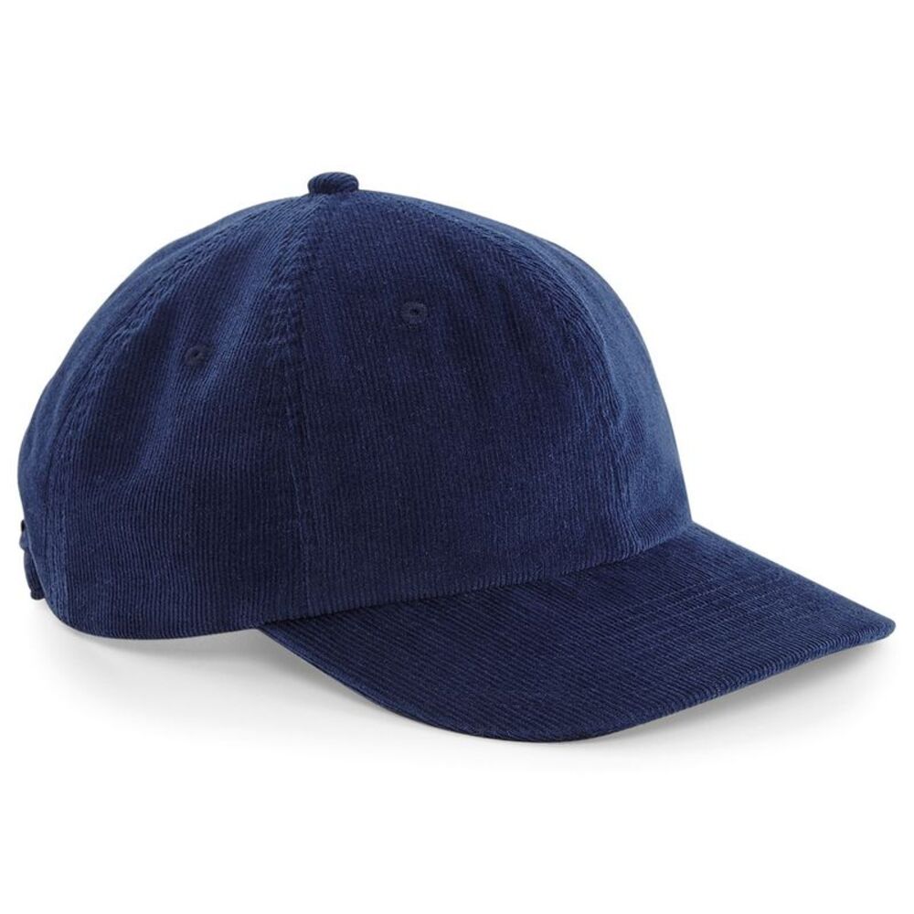 Beechfield Mens Heritage Cord Cap / Oxford Navy